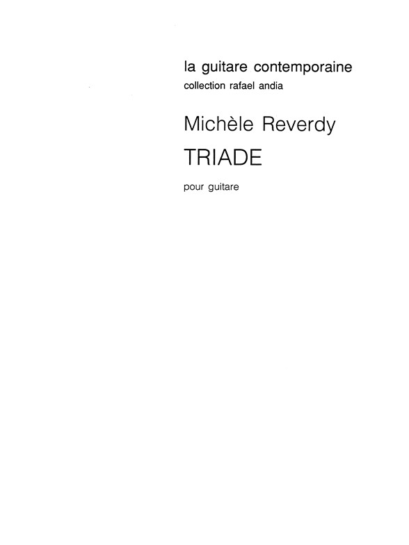 Michèle Reverdy: Triade