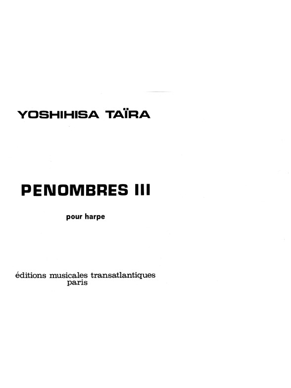 Yoshihisa Taira: Pénombres 3