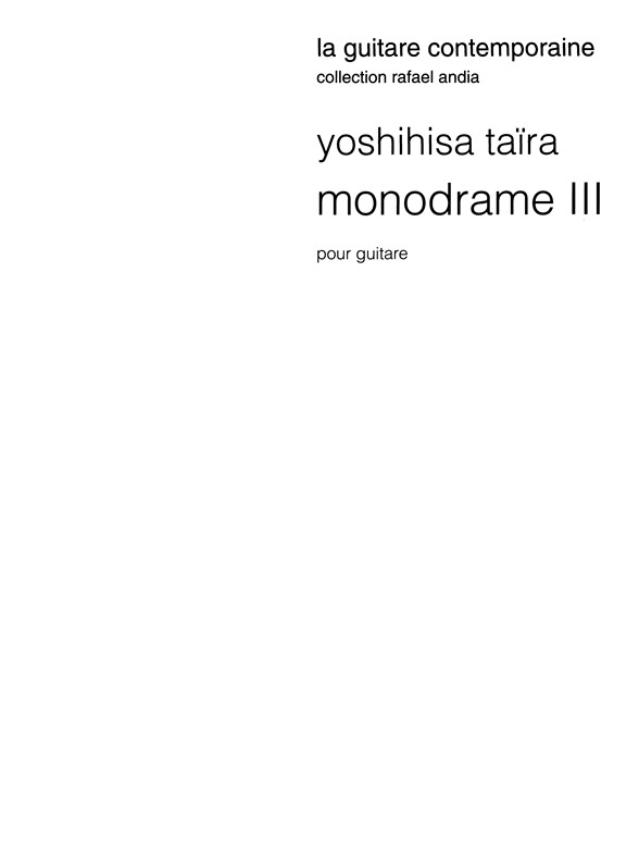 Yoshihisa Taira: Monodrame 3