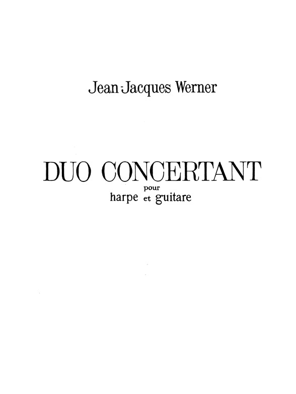 Jean Jacques Werner: Duo Concertant