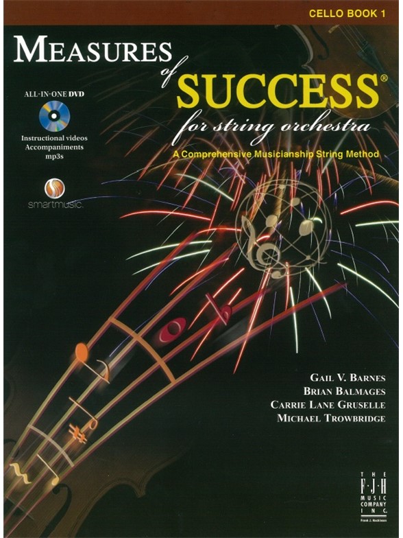 Measures Of Success For String Orchestra: Cello - Book 1 (Book/DVD)