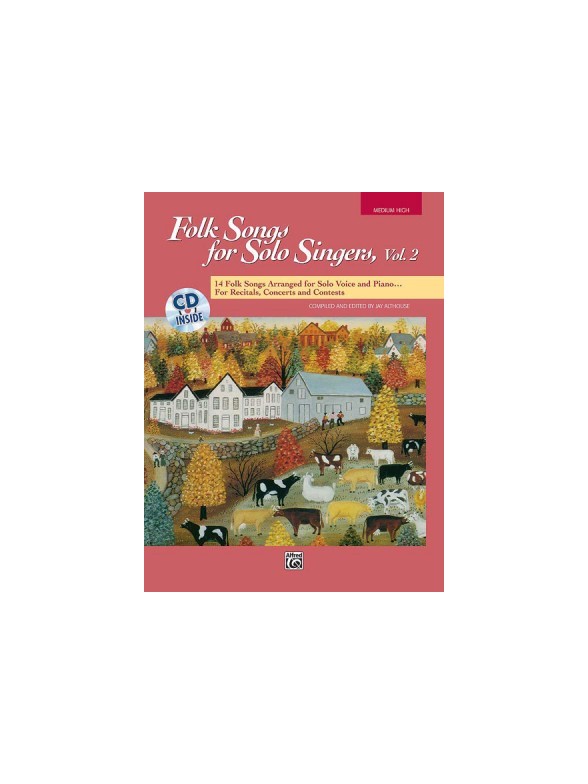 Folk Songs For Solo Singers - Vol. 2 (Medium-High Voice/Piano) - Book/CD