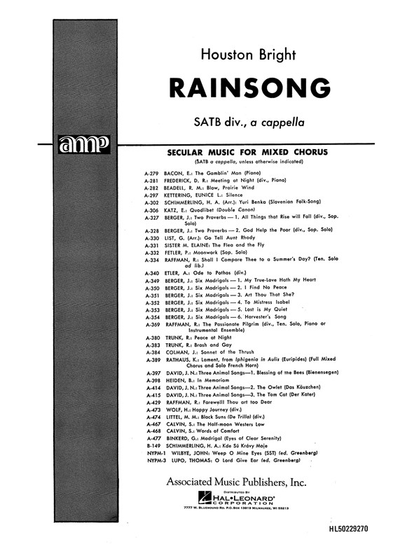 Houston Bright: Rainsong