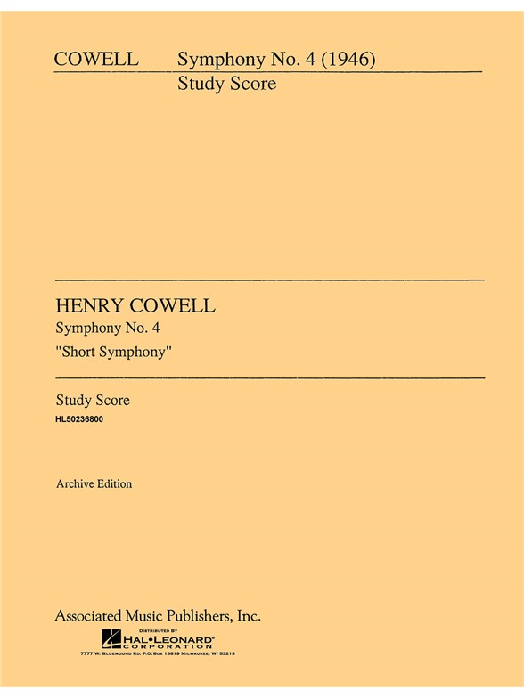 Henry Cowell: Symphony No. 4 (Miniature Score)