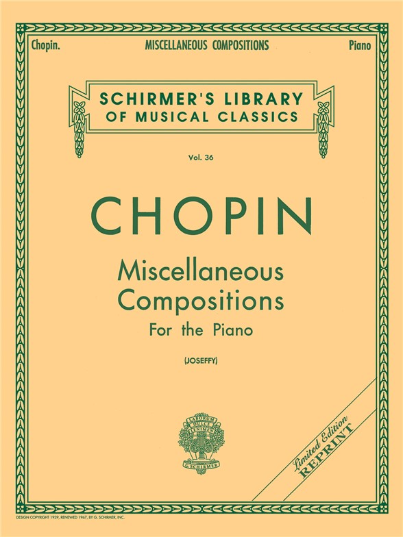 Frederic Chopin: Miscellaneous Compositions