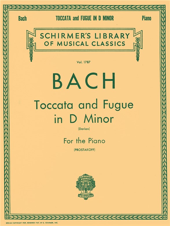 J.S. Bach: 'Dorian' Toccata And Fugue In D Minor For Piano BWV 538