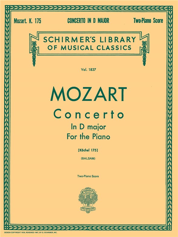 W.A. Mozart: Piano Concerto No.5 In D K.175