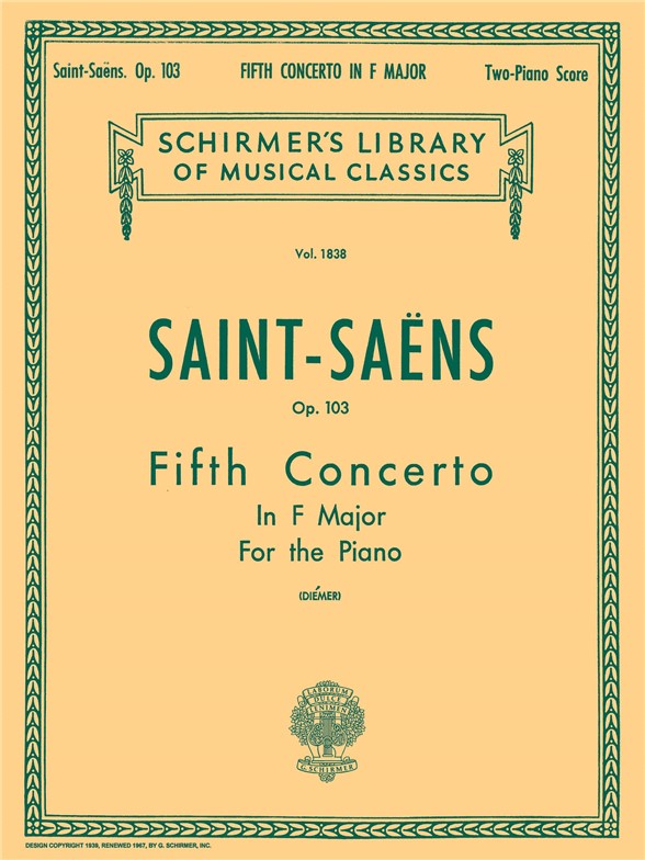 Camille Saint-Saens: Piano Concerto No.5 In F Op.103 (2 Piano Score)