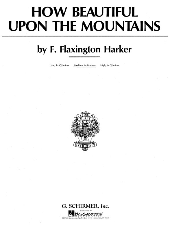F. Flaxington Harker: How Beautiful Upon The Mountains (Medium Voice)
