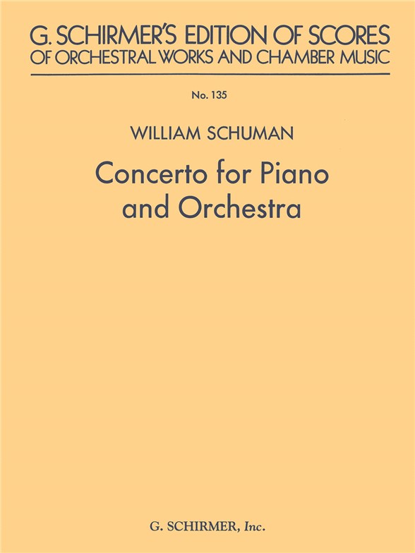 William Schuman: Concerto For Piano And Orchestra (Score)