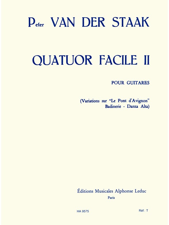 Pieter van der Staak: Quatuor facile No.2 (Guitars 4)