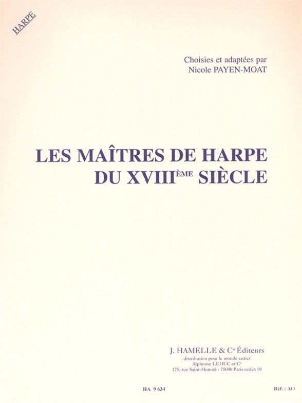 N. Payen-Moat: Les Maîtres de Harpe du XVIIIème Siècle (Harp solo)