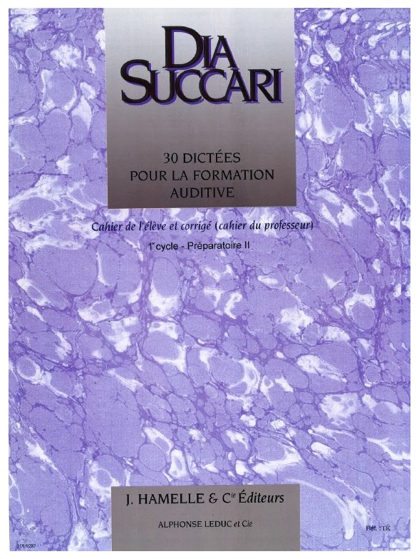 Succari 30 Dictees Pour La Formation Auditive Eleve Prof 1 Prep 2 Book