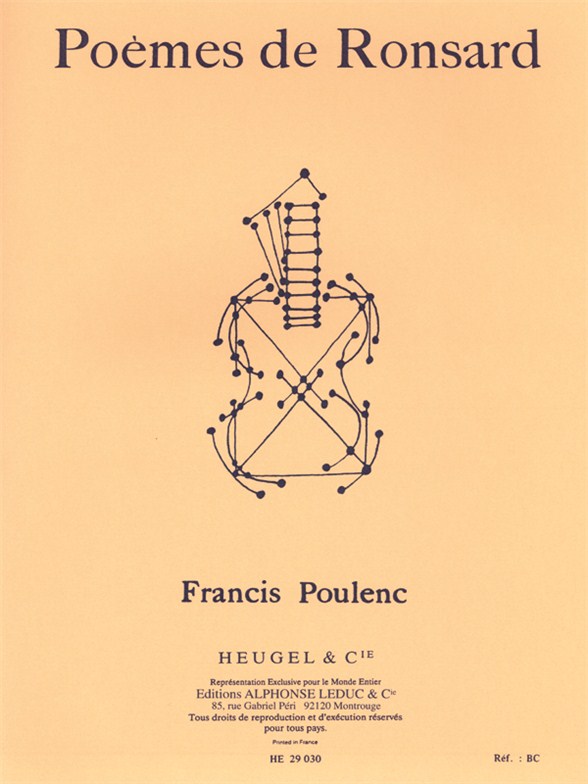 Francis Poulenc: Poèmes de Ronsard (med) (Voice & Piano)