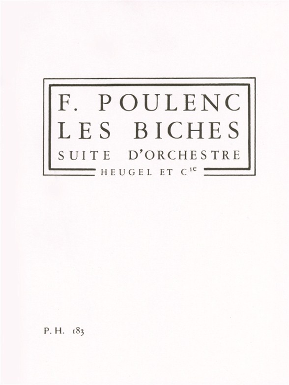 Francis Poulenc: Les Biches - Suite D'Orchestre
