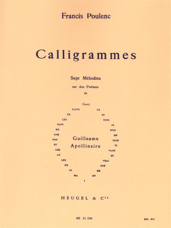 Francis Poulenc: Calligrammes, 7 Mélodies (med) (Voice & Piano)