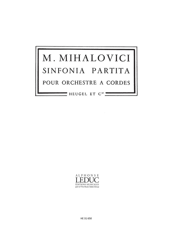 Marcel Mihalovici: Sinfonia Partita Op.66 (PH206) (Orchestra-Strings)