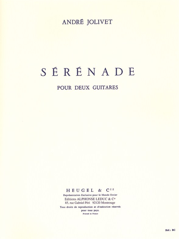 André Jolivet: Sérénade (Guitars 2)
