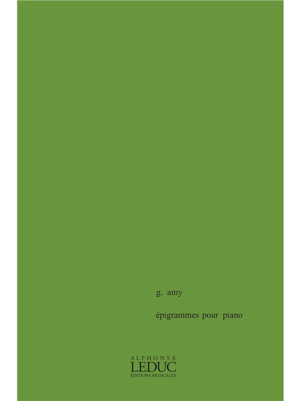 Gilbert Amy: Epigrammes (Piano solo)