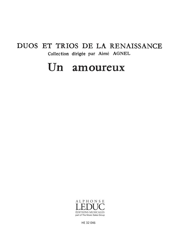 Antoine Bruhier: Un Amoureux (Recorders 3)