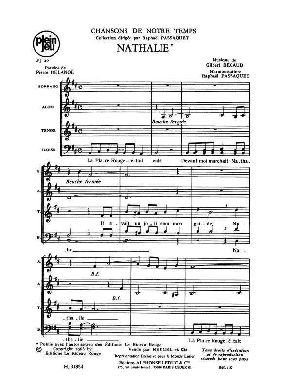Anonym Perisson A Plusieurs Voix Pj287 Trimazo Chanson Lorraine 4 Part