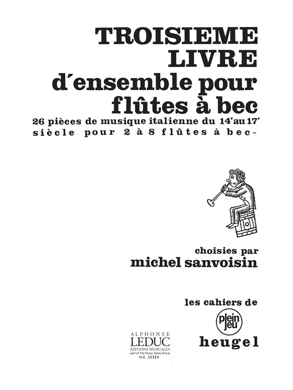 Divers Sanvoisin 3eme Livre D'ensemble Cpj20 Recorder Book