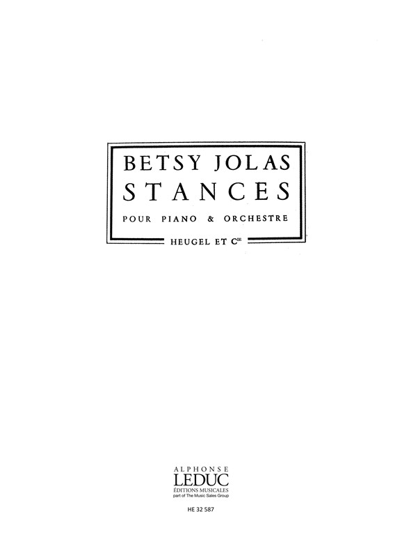Betsy Jolas: Stances (PH306) (Piano & Orchestra)