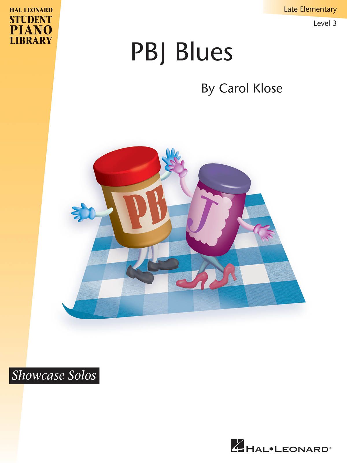 Hl Stud Pf Lib Showcase Solos Klose Pbj Blues Level 3 Piano Book