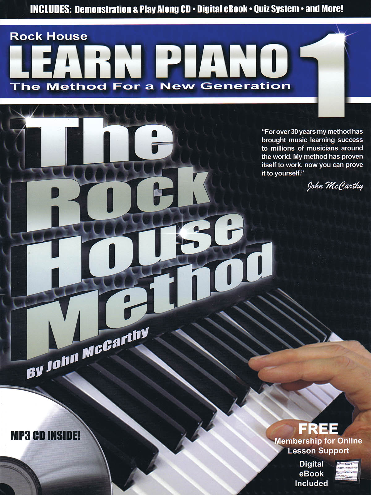 Rock House Methd Learn Piano 1 Bk/Cd