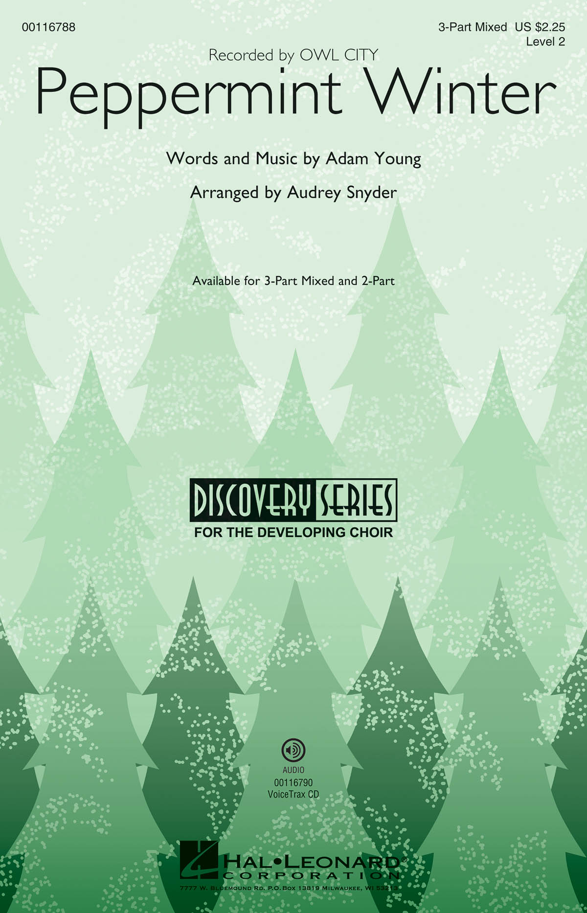 Owl City Peppermint Winter (Arr Snyder Audrey) 3 Part Mixed Choral