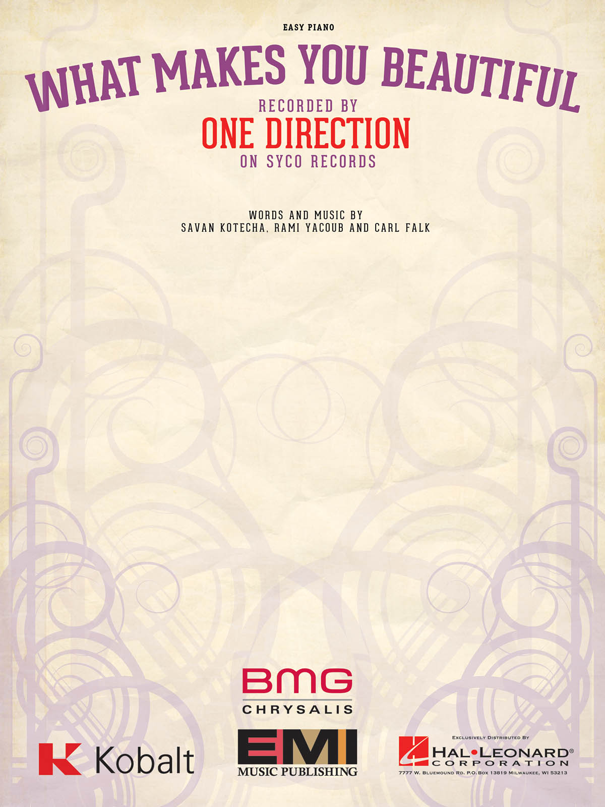 ONE DIRECTION WHAT MAKES YOU BEAUTIFUL EASY PIANO SHEET