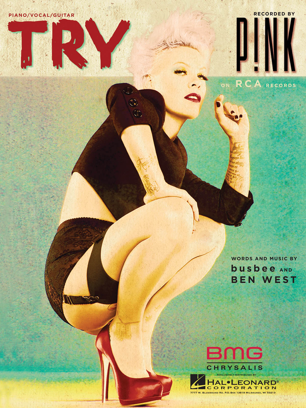 Pink Try Piano Vocal Guitar Sheet