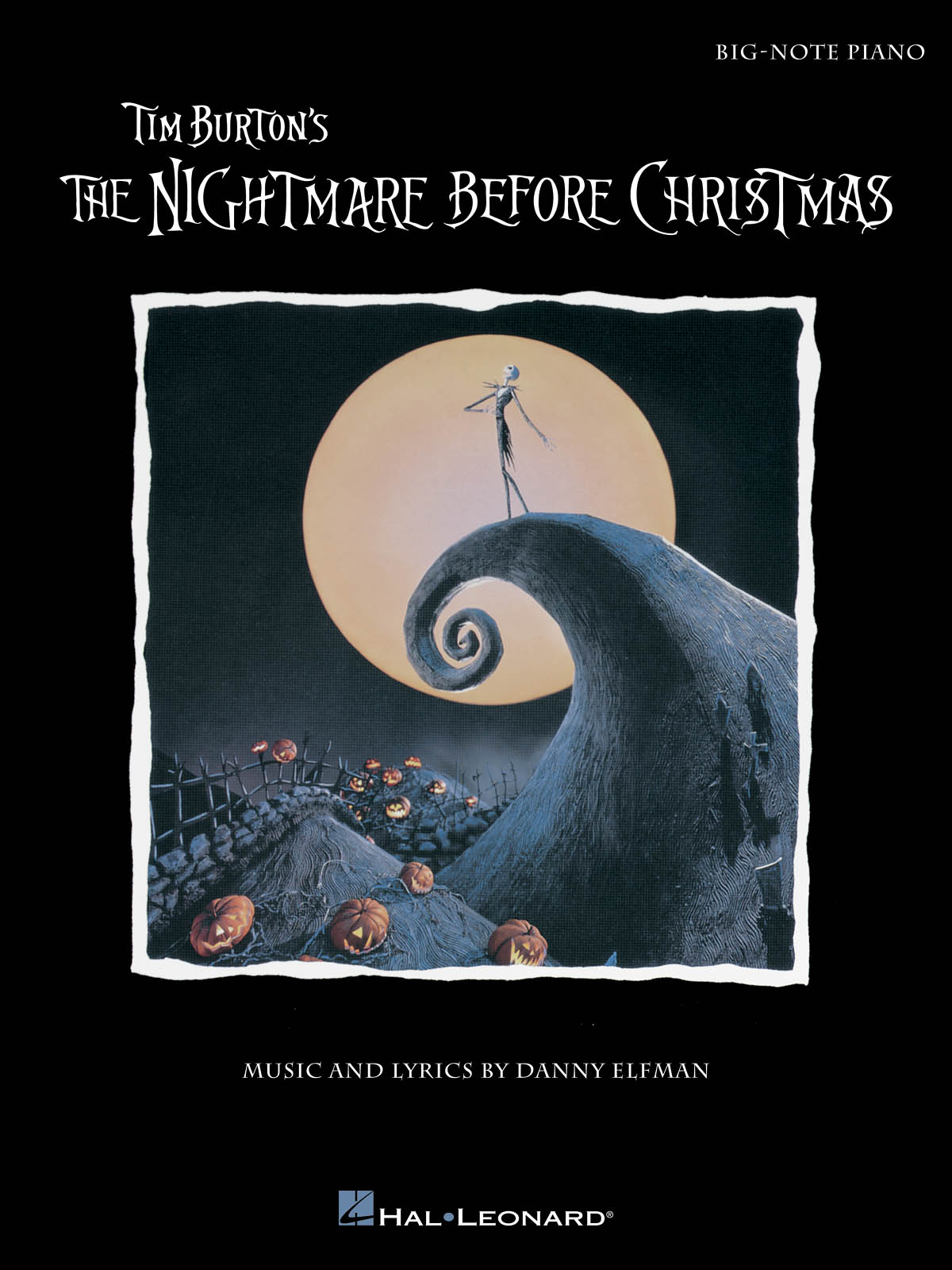 Elfman Tim Burton's The Nightmare Before Christmas Big Note Piano Book