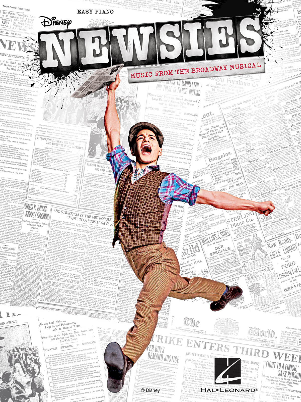 Newsies Broadway Musical Easy Pf Bk