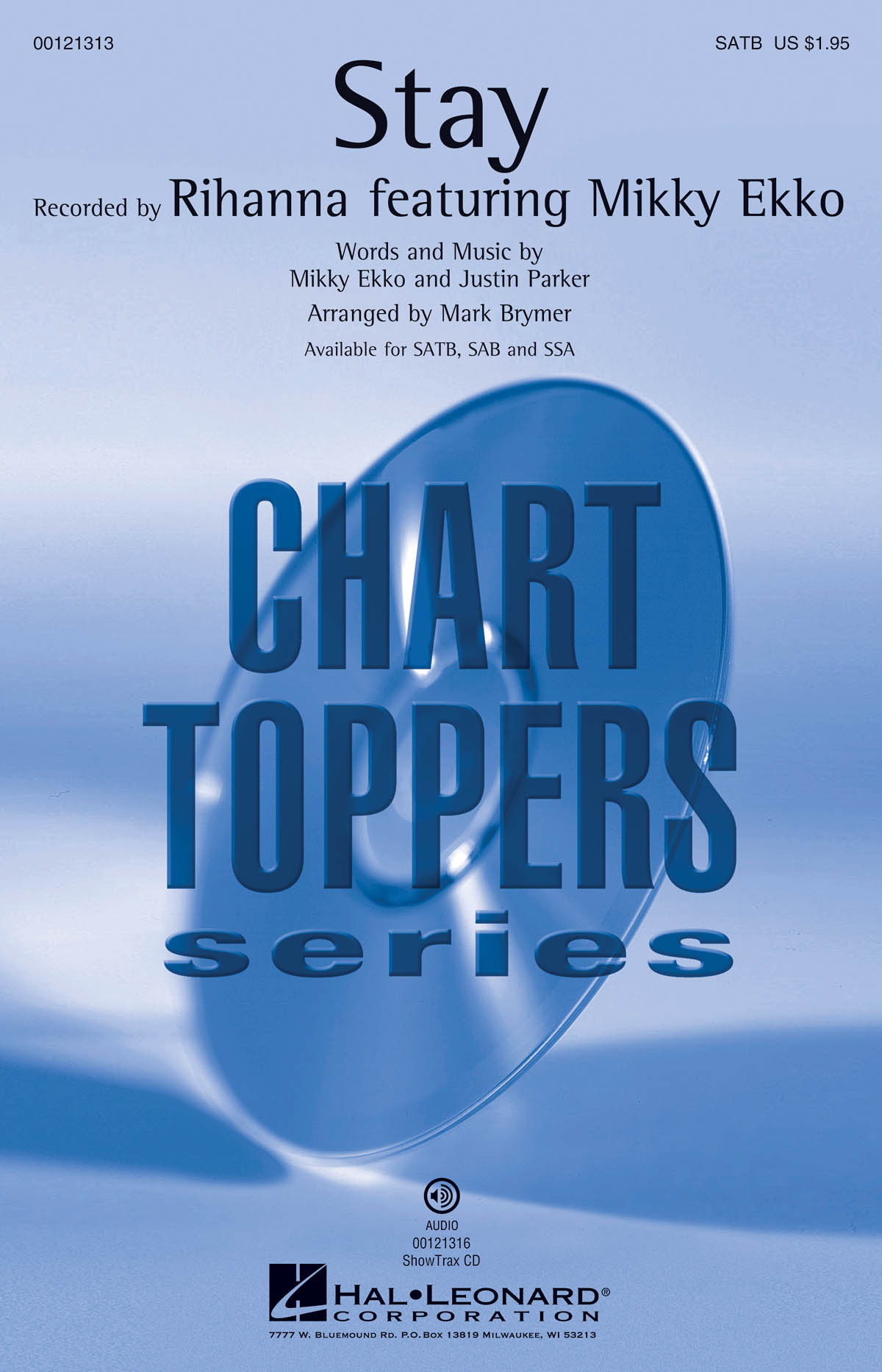 Ekko Mikky/Parker Justin Stay (Arr Brymer Mark) Satb Choral