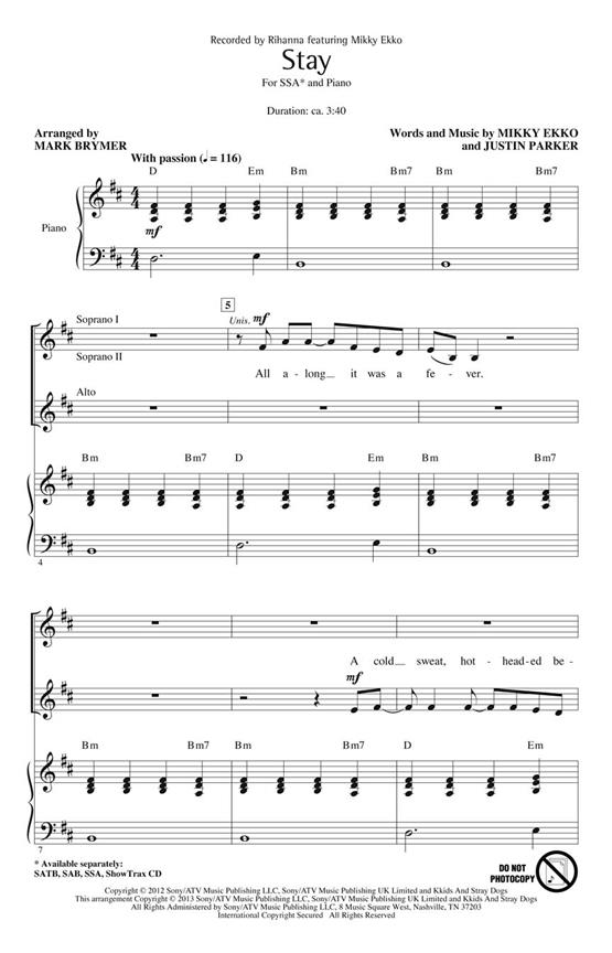 Ekko/Parker Stay (Brymer) Ssa Chor