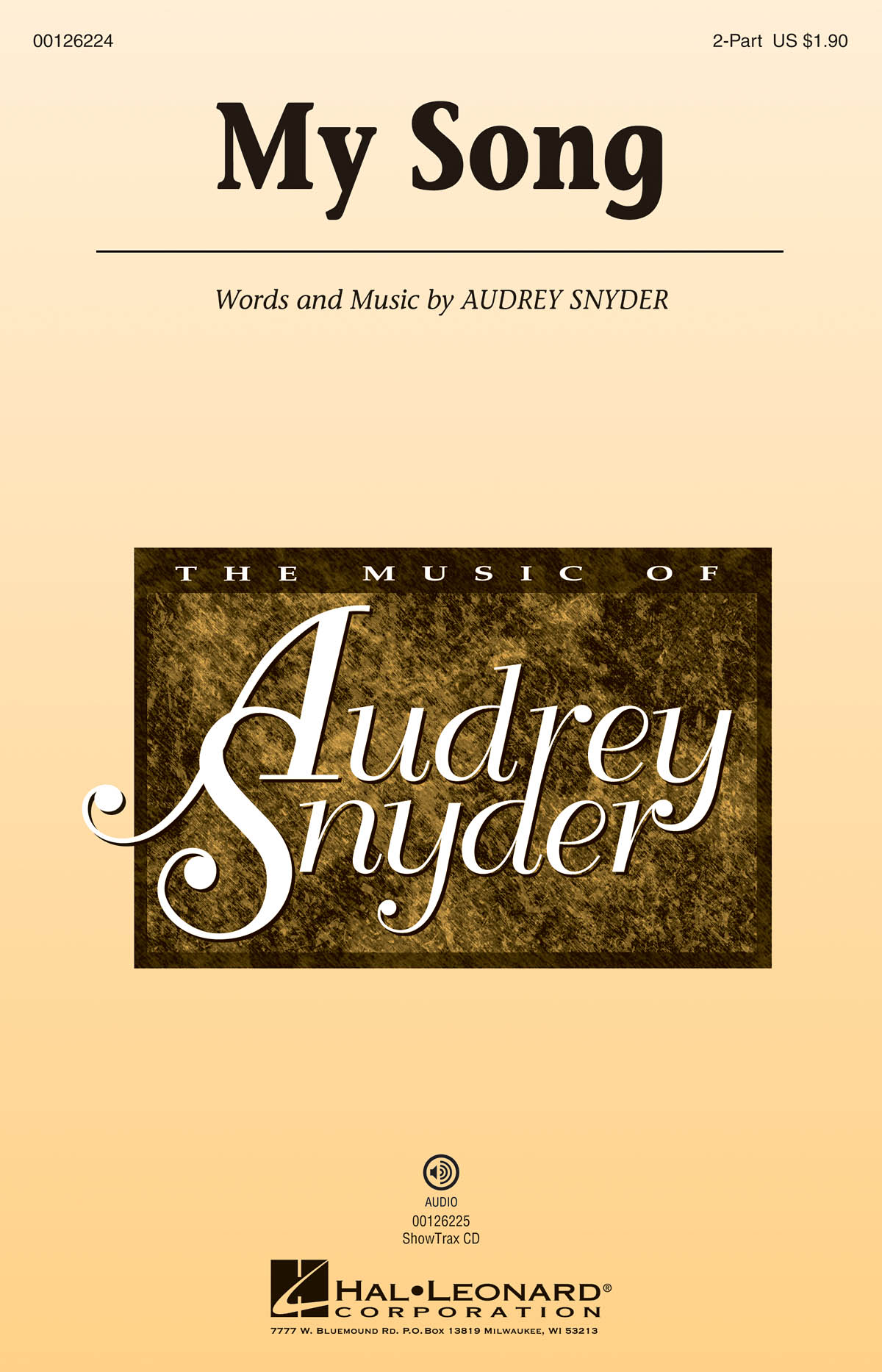 Snyder Audrey My Song 2 Part Choral