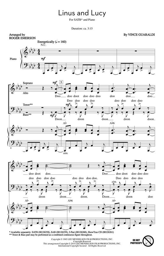 Guaraldi Vince Linus And Lucy (Arr Emerson Roger) Showtrax Cd
