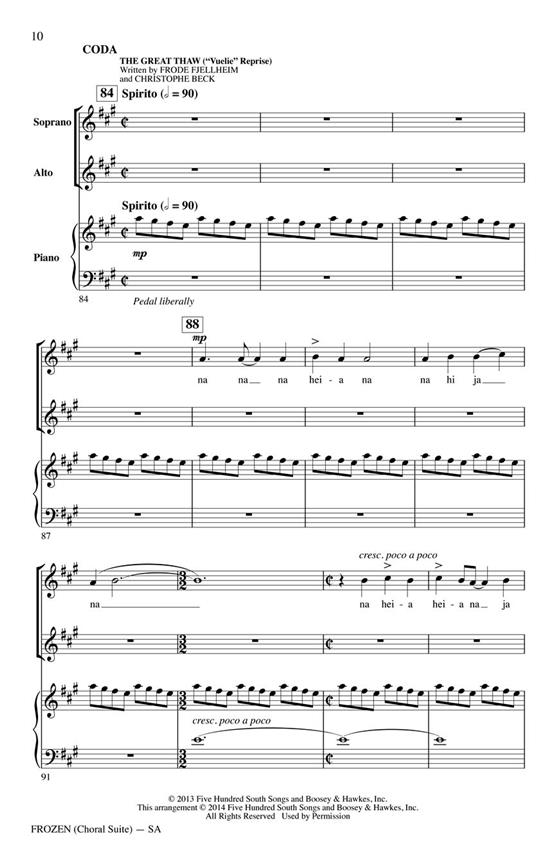 Hals/Beck/Fjellheim Frozen Choral Suite (Emerson) Sa Choral
