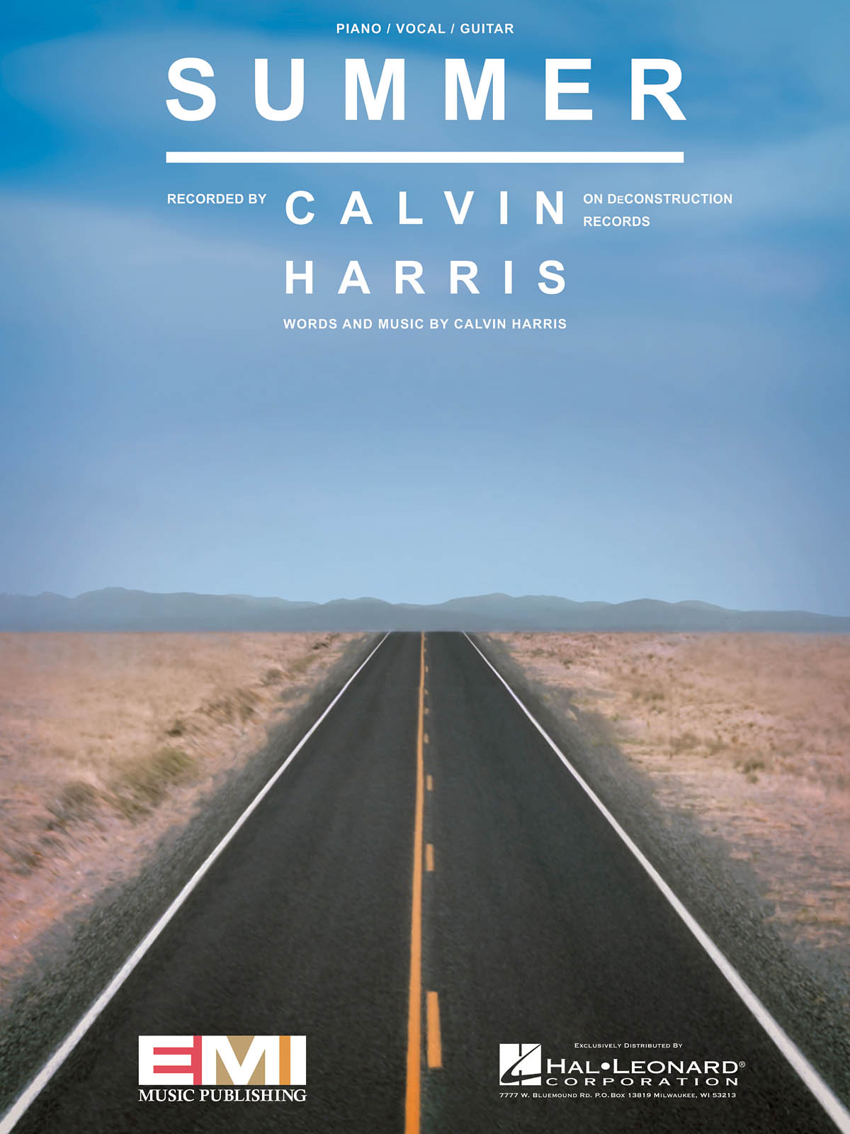 Harris Calvin Summer Piano Vocal Guitar Sheet