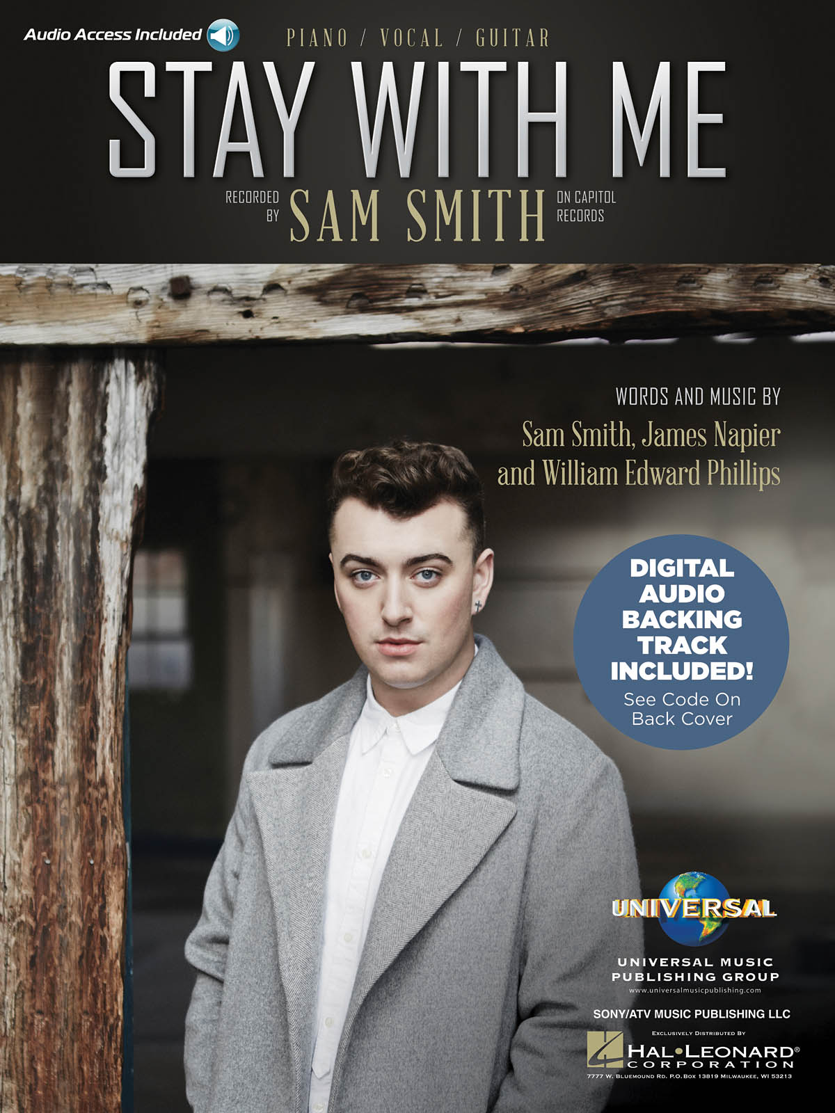 Smith Sam Stay With Me Piano Vocal Guitar Sheet With Online Audio