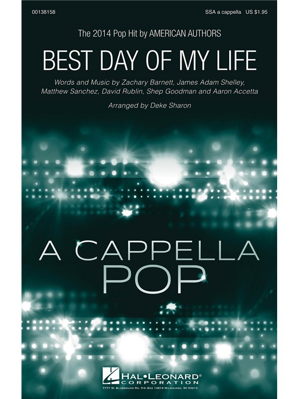 American Authors: Best Day of My Life (Arr. Deke Sharon) SSA A Cappella