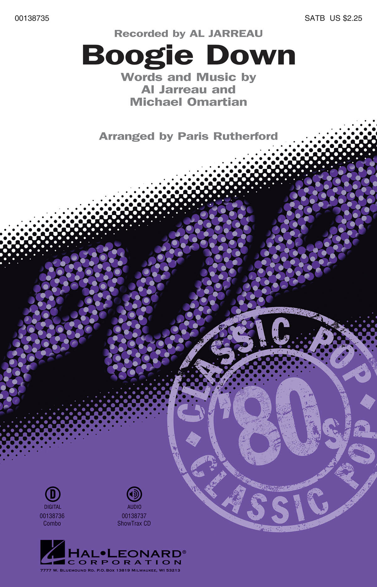 Jarreau Al Boogie Down (Rutherford Paris) Satb Choral