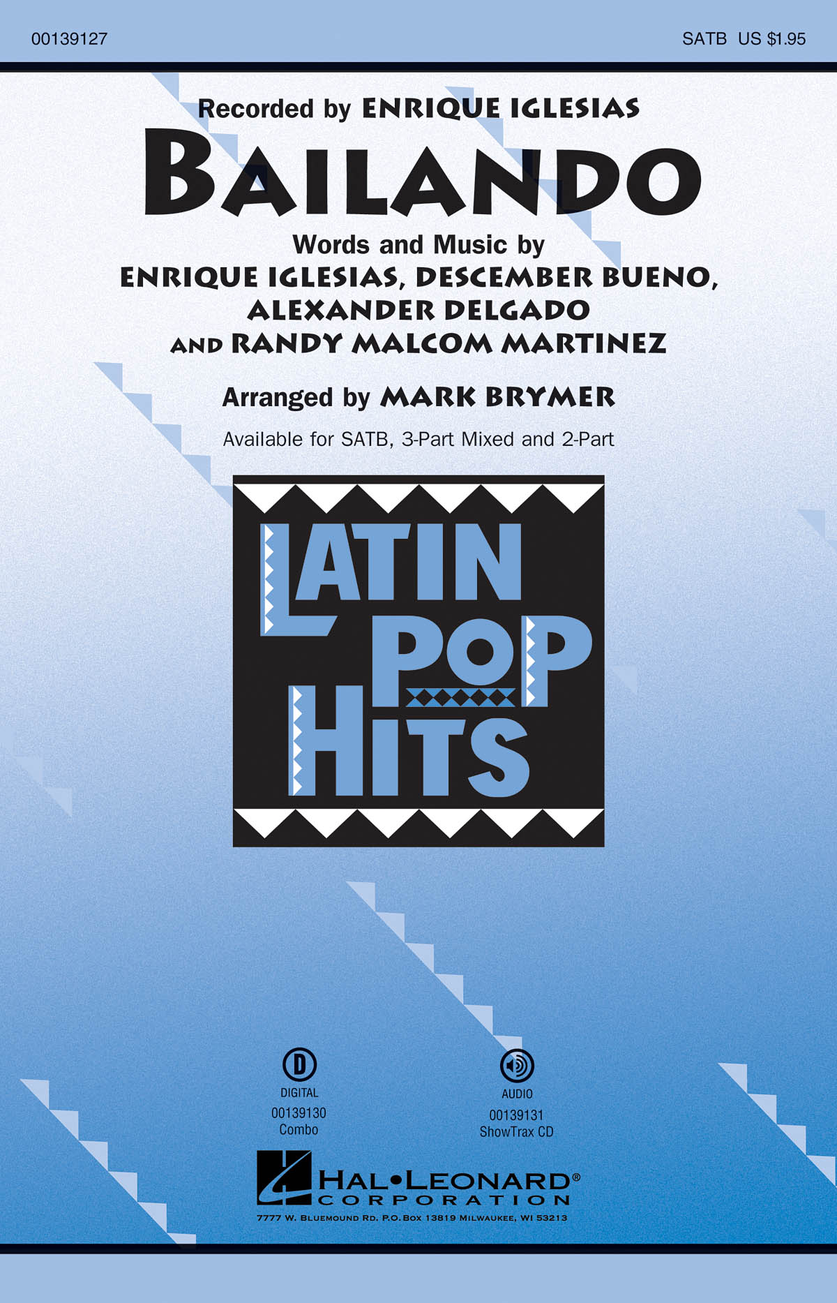 Iglesias Enrique Bailando (Arr Brymer Mark) Satb Choral