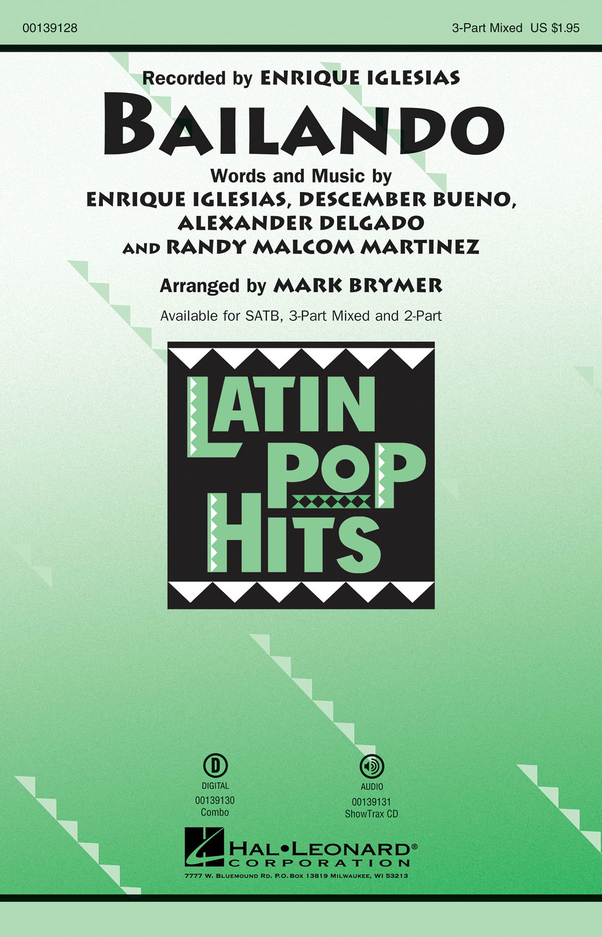 Iglesias Enrique Bailando (Arr Brymer Mark) 3 Part Choral