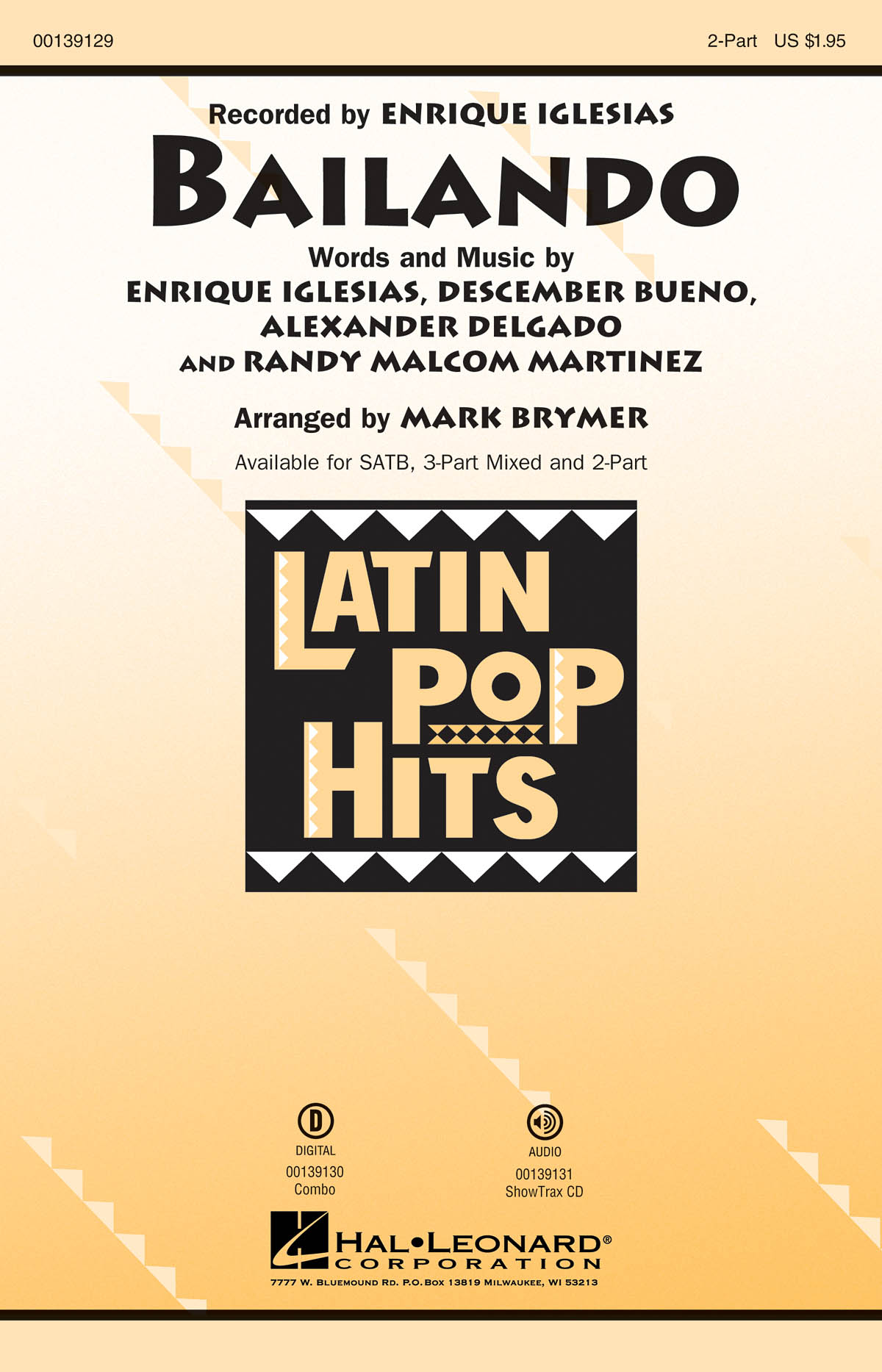 Iglesias Enrique Bailando (Arr Brymer Mark) 2 Part Choral