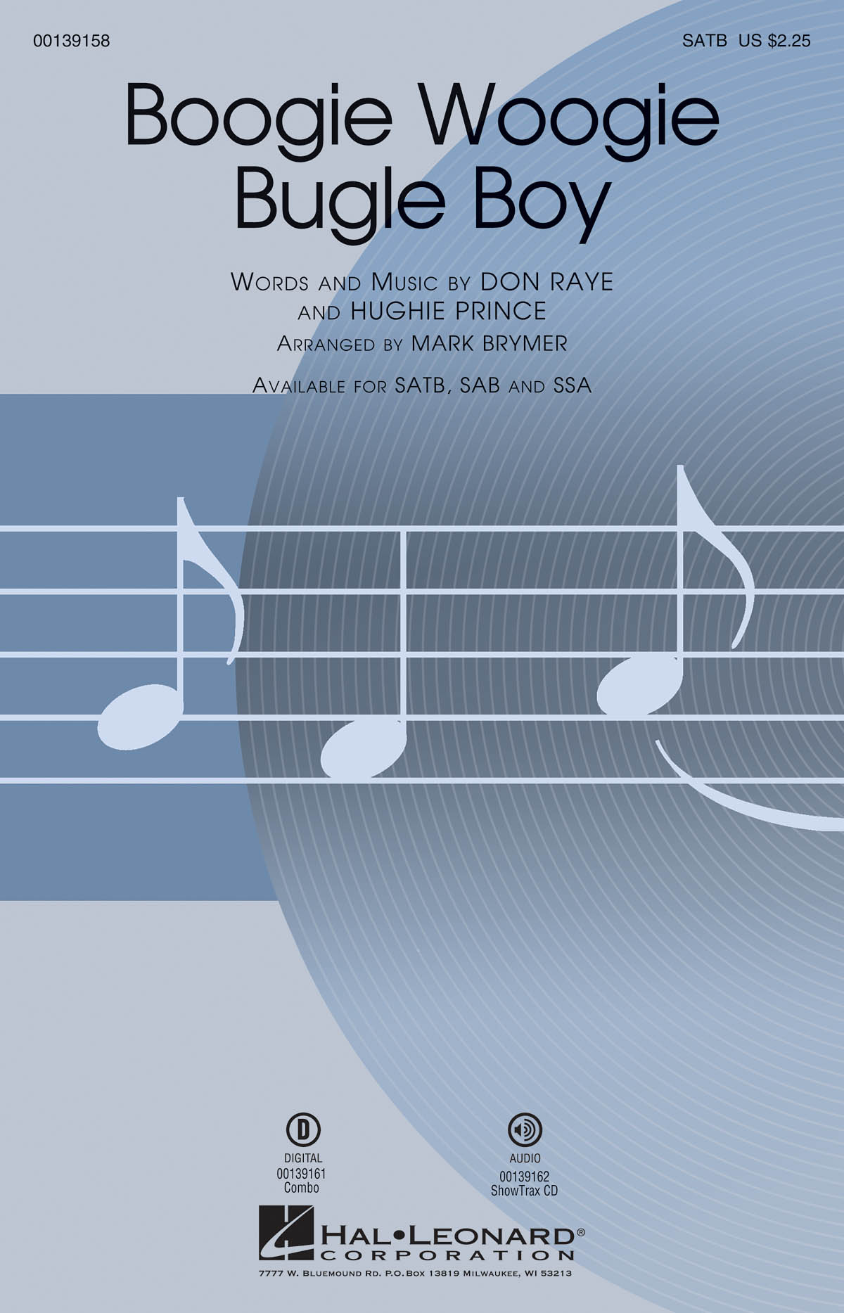 Raye/Prince Boogie Woogie Bugle Boy (Arr Brymer Mark) Satb Choral