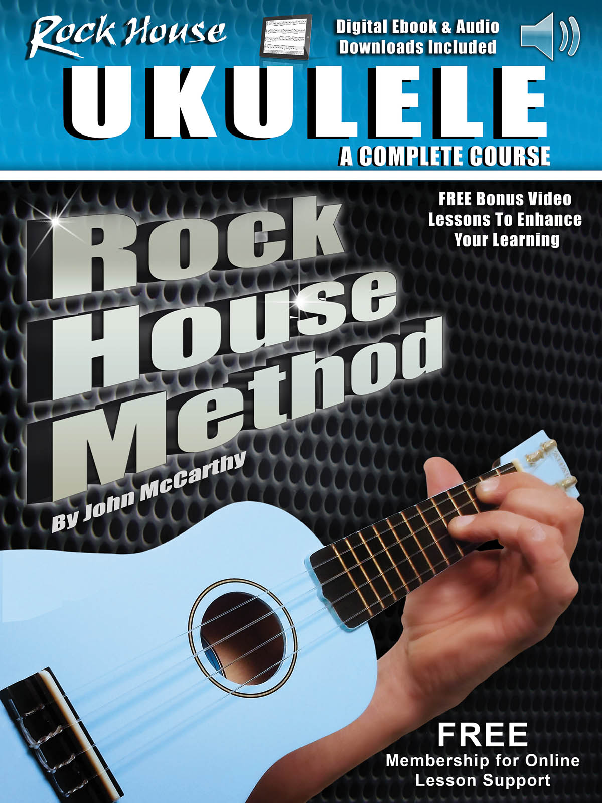Rock House Ukulele A Complete Course Method Uke Bk/Audio Online