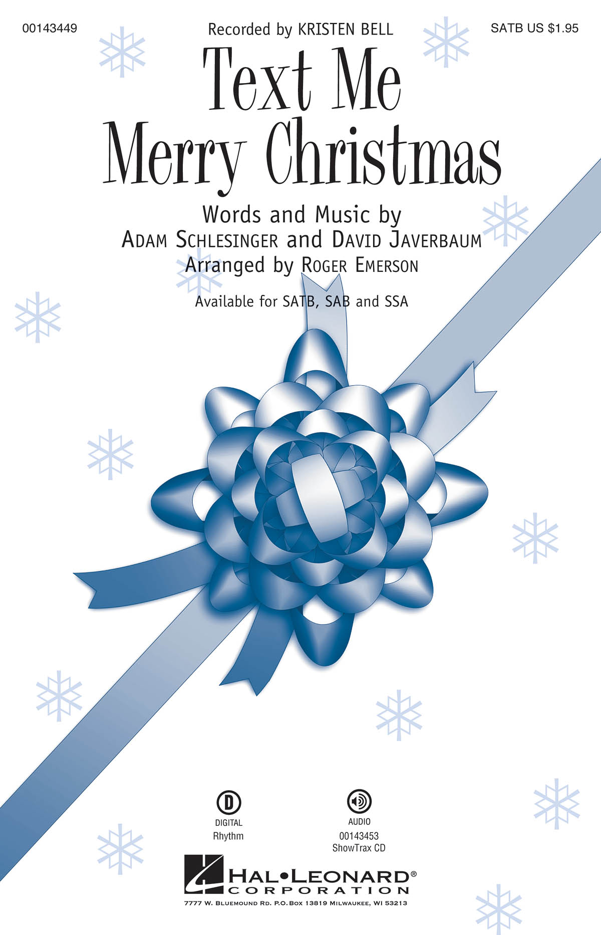 Schlesinger/Javerbaum Text Me Merry Christmas (Emerson) Satb Choral