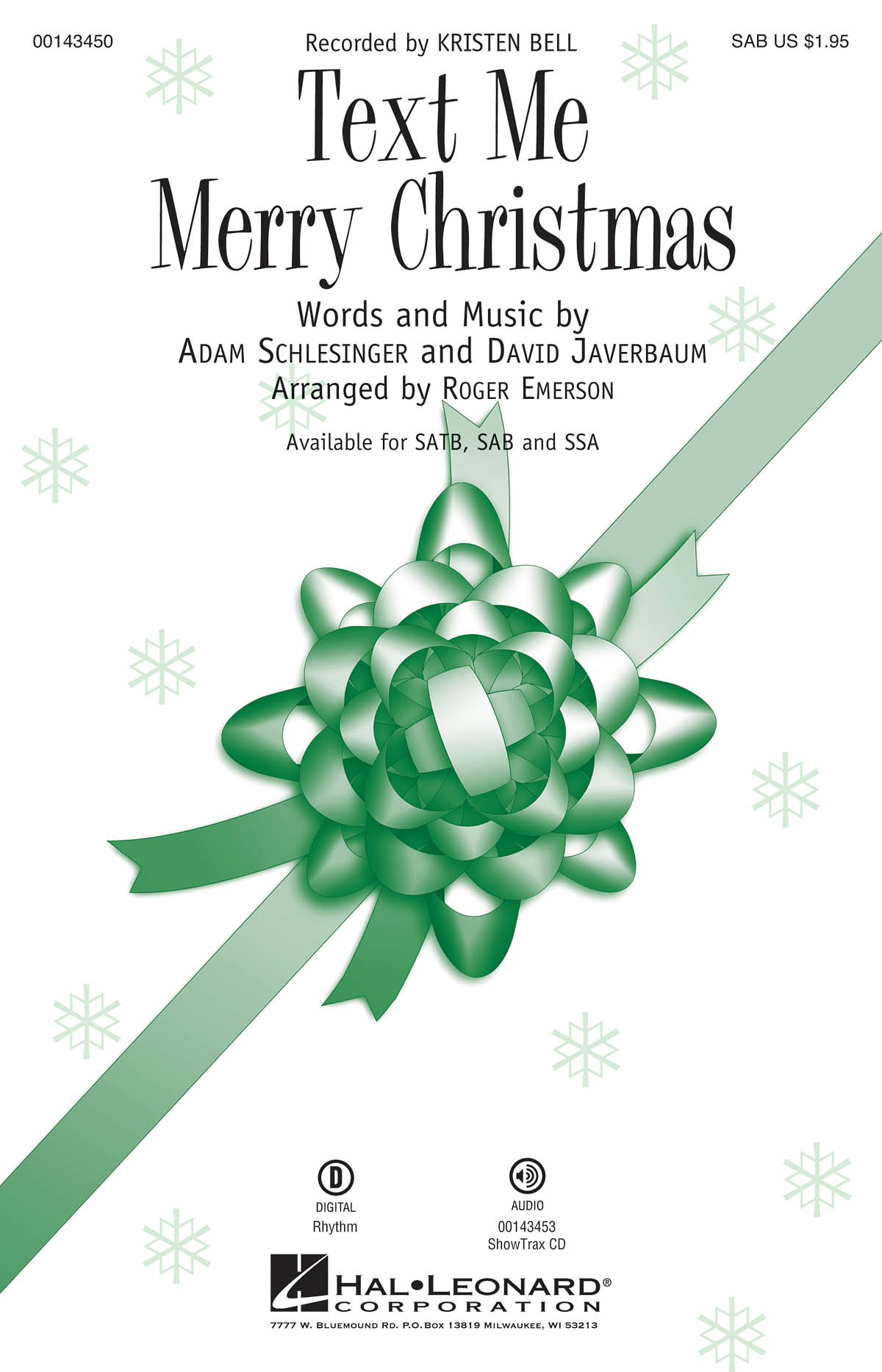 Schlesinger/Javerbaum Text Me Merry Christmas (Emerson) Sab Choral